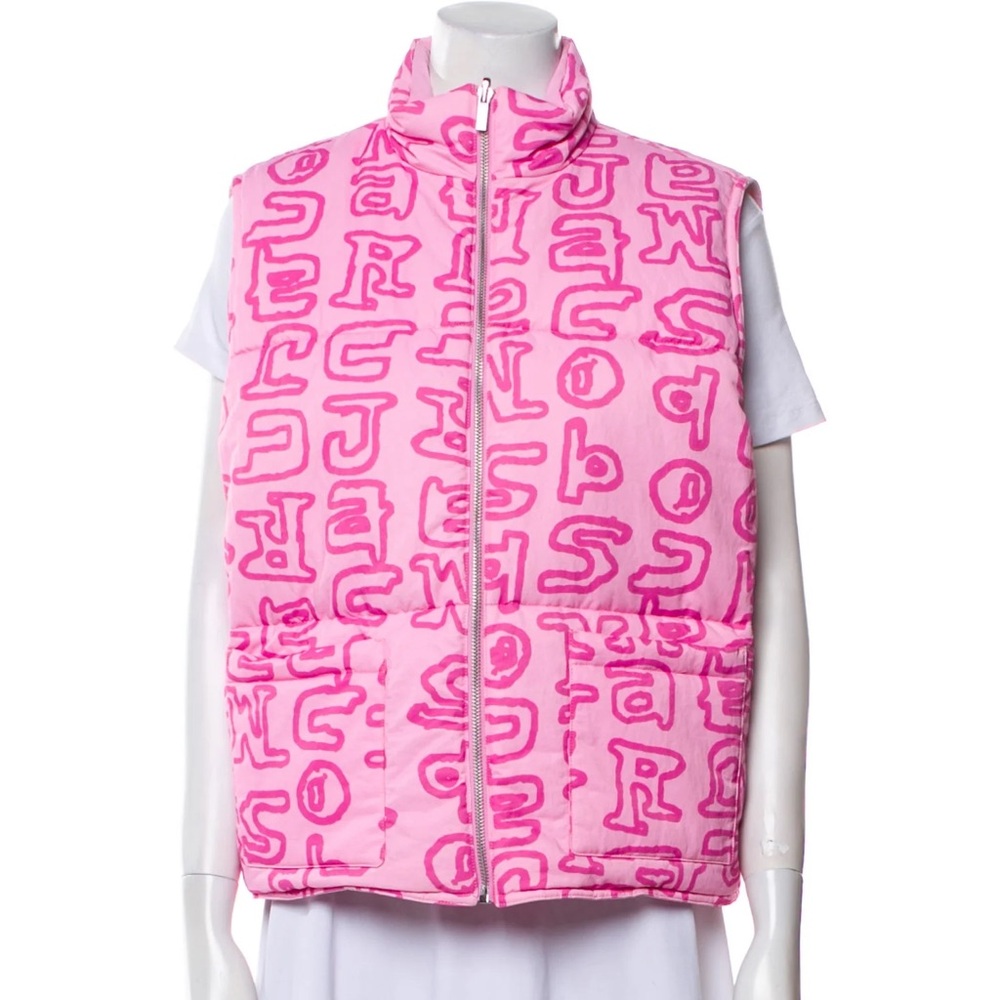 Marc Jacobs Pink Heaven by Marc Jacobs Print Puffer Vest